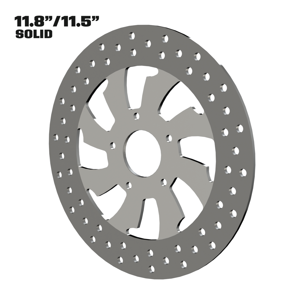 Guinzu 11" solid rotor in polished