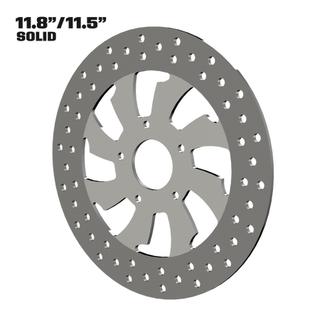Guinzu 11" solid rotor in polished