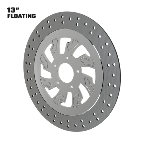 Guinzu 13" floating rotor in polished