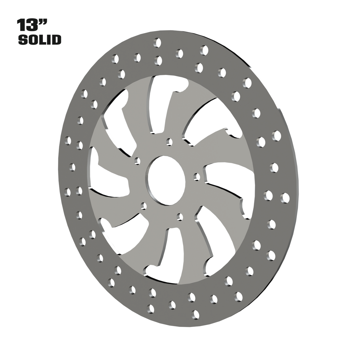 Guinzu 13" solid rotor in polished