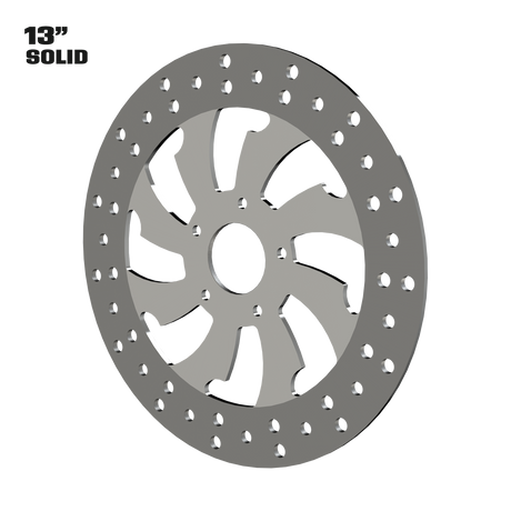 Guinzu 13" solid rotor in polished
