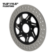 Gran Sport 11" Floating Rotor in Black Contrast Cut