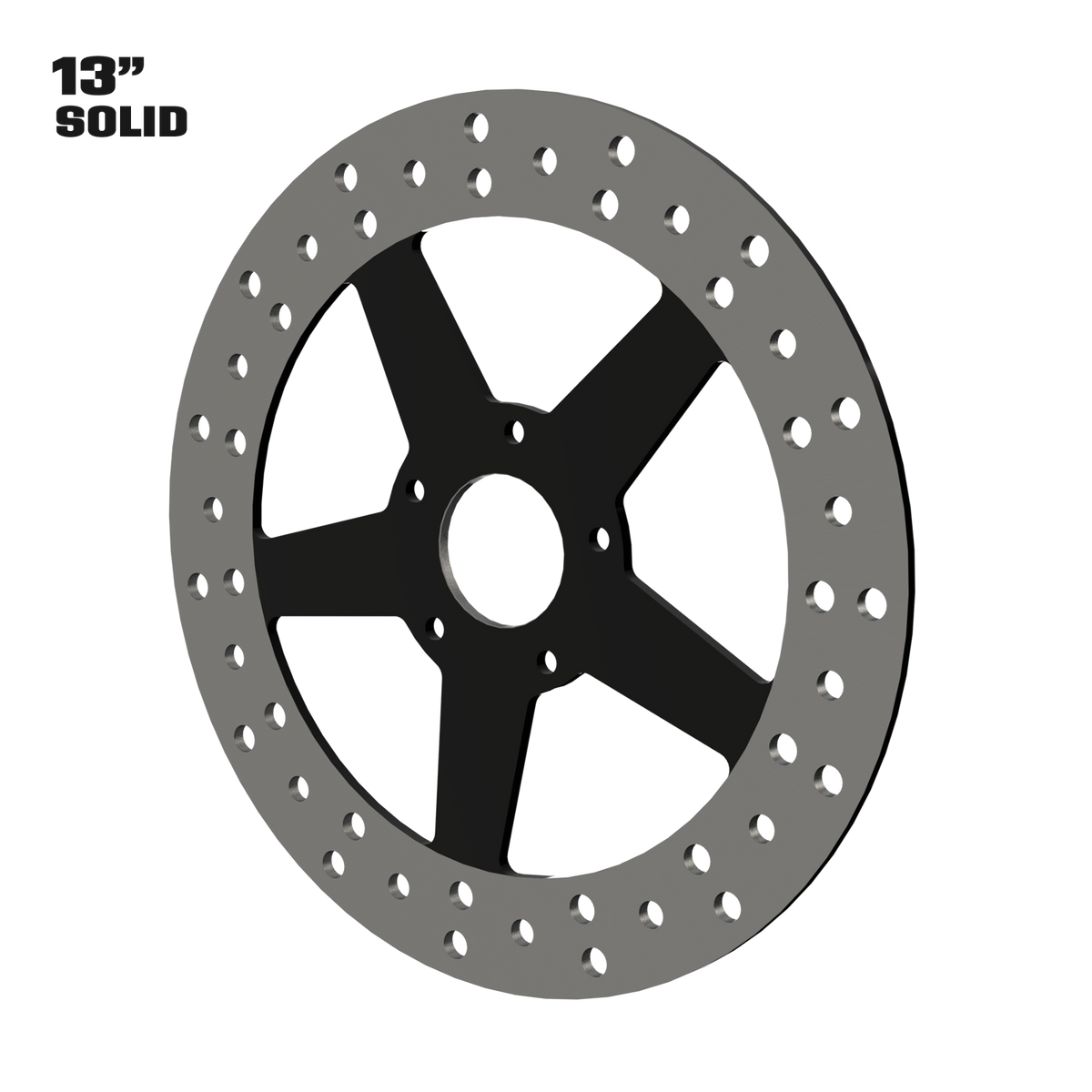 GT1 13" Solid Rotor in Black