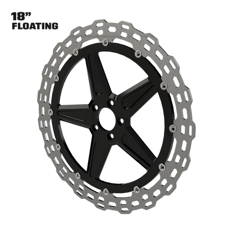 GT1 18" Floating Rotor in Black (Hex)