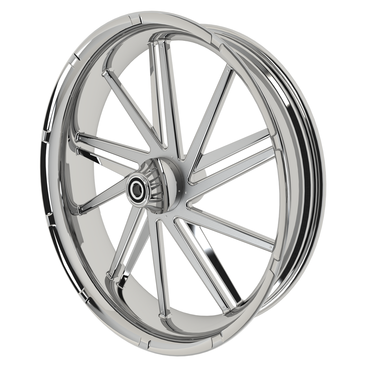 GT2 Harley Pan America Chrome Wheels with chrome insert