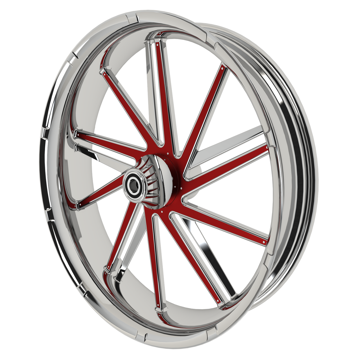 GT2 Indian Chrome Wheels with red insert