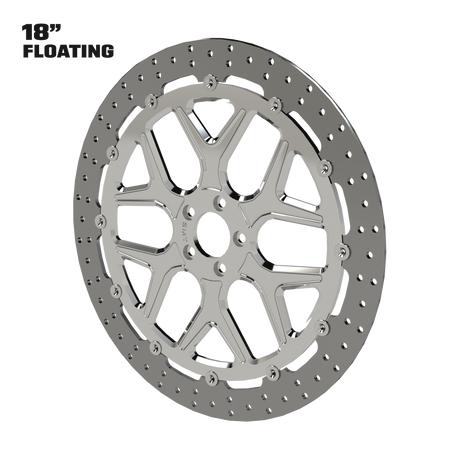 GT3 18" Floating Rotor in Polished