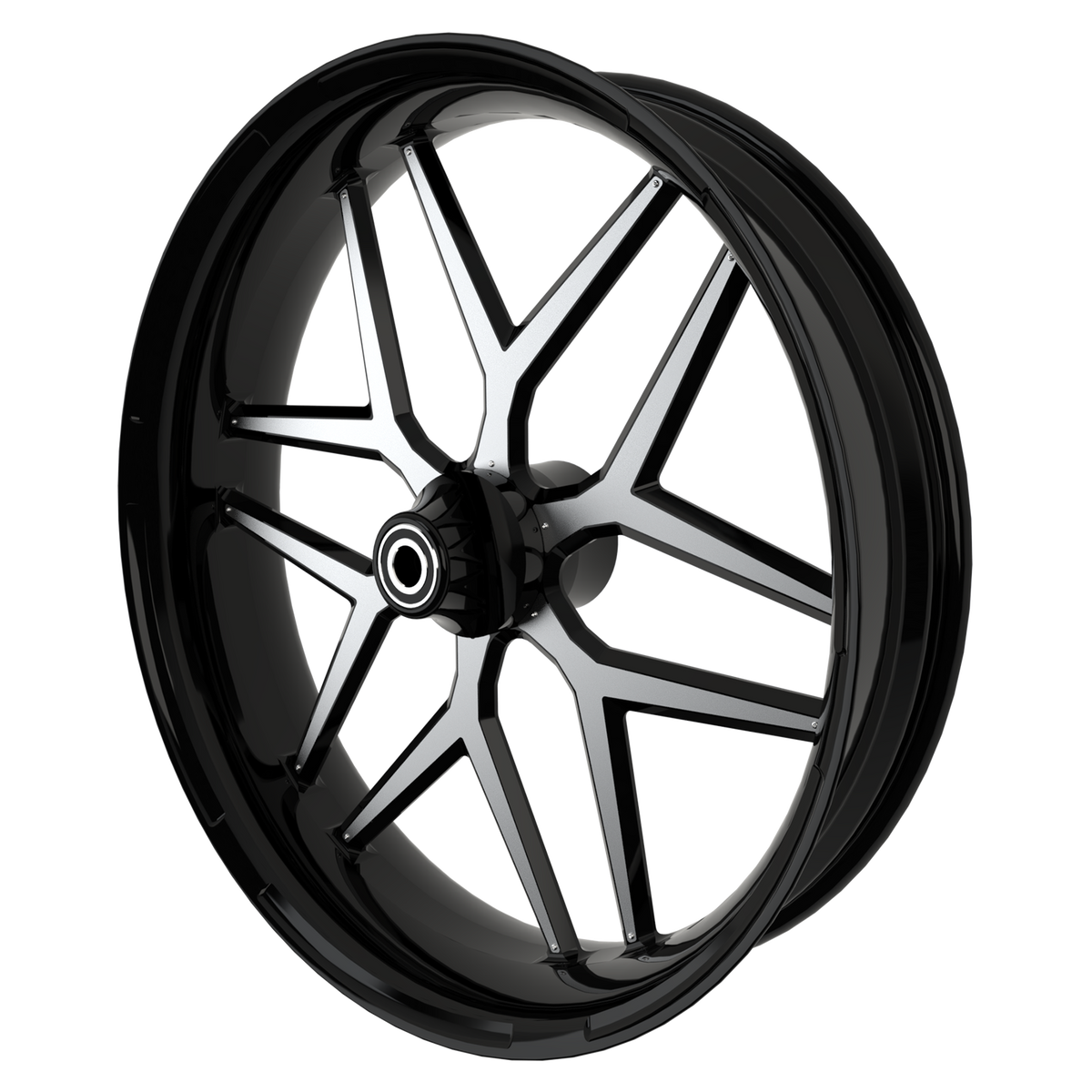 GT3 Harley Pan America Black Wheels with chrome insert