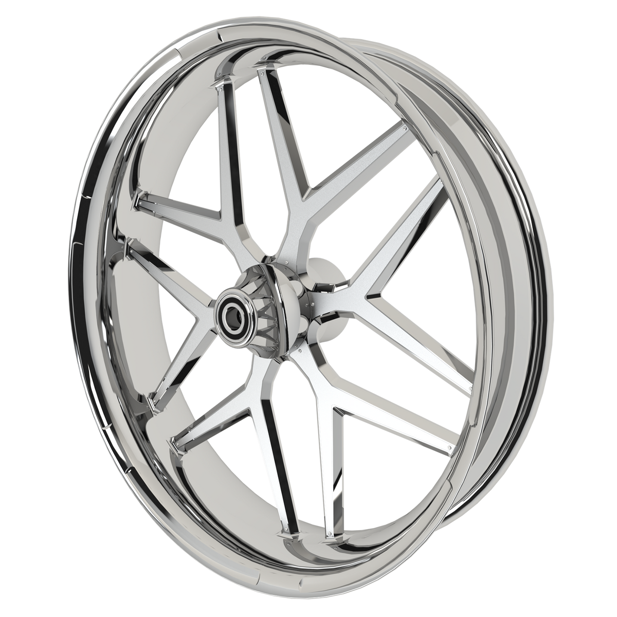 GT3 Bulldog Fat Tire Chrome Wheels with Chrome Aluminum Insert
