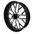 GT4 Bulldog Fat Tire Black Wheels with Chrome Aluminum Insert