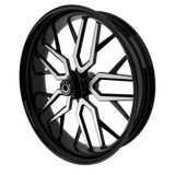 GT4 Bulldog Fat Tire Black Wheels with Chrome Aluminum Insert