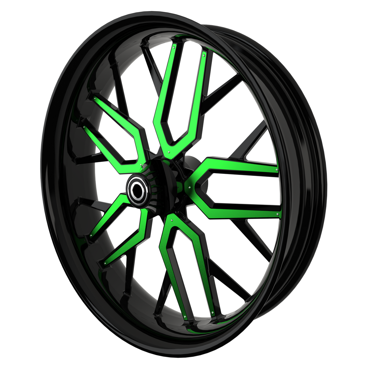 GT4 Harley Touring Black Wheels with color insert