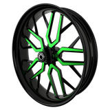 GT4 Bulldog Fat Tire Black Wheels with Color Aluminum Insert