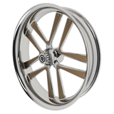 GT5 Harley Softail | Dyna | Sportster Chrome Wheels with color insert