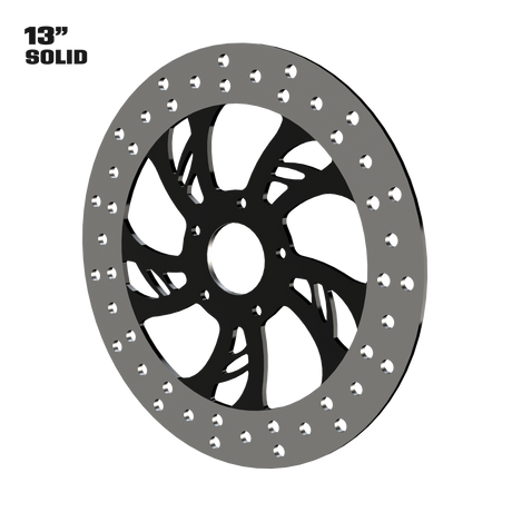 Hennessey 13" Solid Rotor in Black