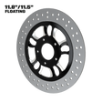 Hennessey 11" Floating Rotor in Black Contrast Cut