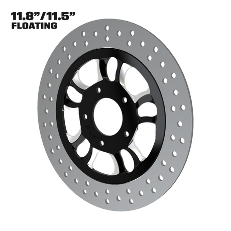 Hennessey 11" Floating Rotor in Black Contrast Cut
