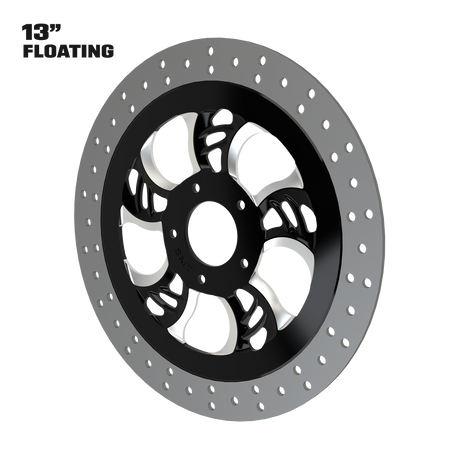 Hennessey 13" Floating Rotor in Black Contrast Cut