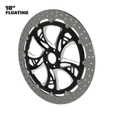 Hennessey 18" Floating Rotor in Black Contrast Cut