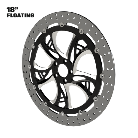 Hennessey 18" Floating Rotor in Black Contrast Cut