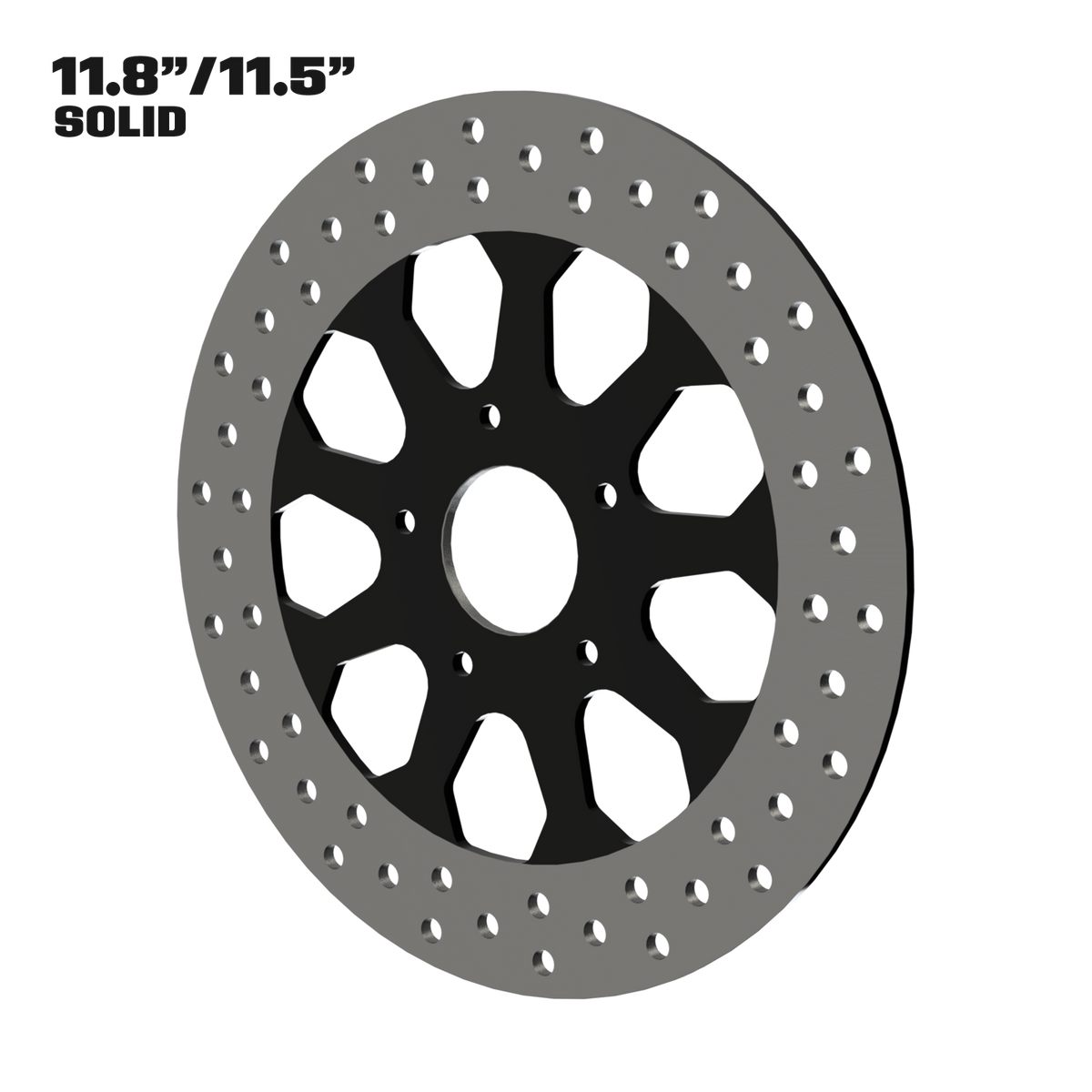 High Stakes 11" solid rotor in black