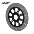 High Stakes 11" floating rotor in black double cut