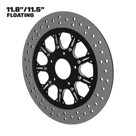 High Stakes 11" floating rotor in black double cut