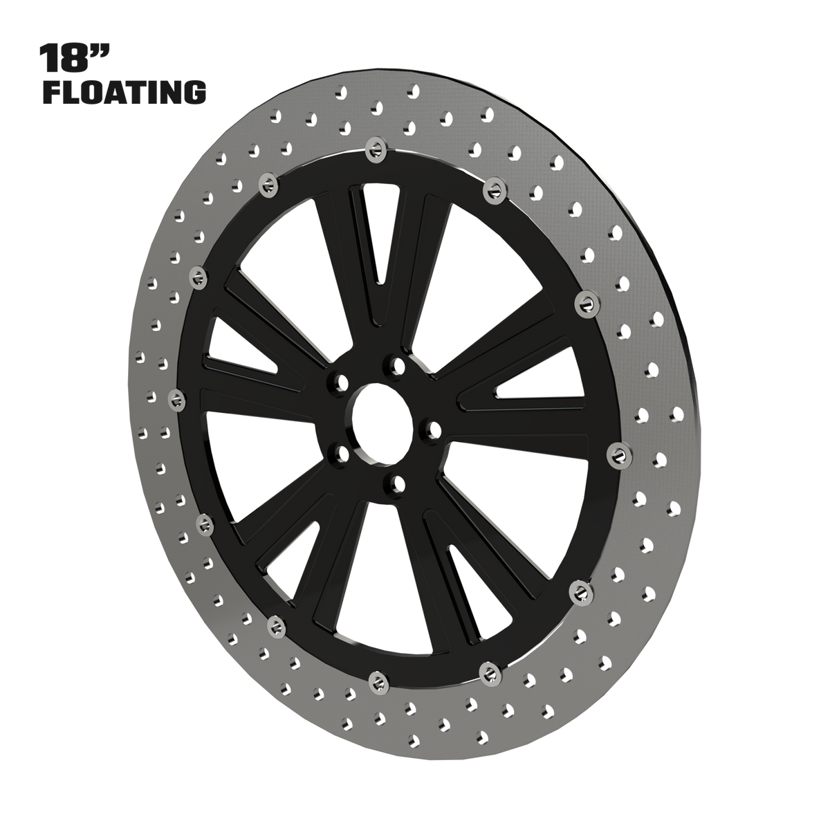 Hot Rod 18" floating rotor in black