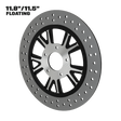 Hot Rod 11" floating rotor in black double cut