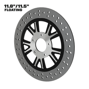 Hot Rod 11" floating rotor in black double cut