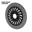 Hurricane 11" floating rotor in black double cut