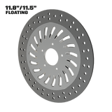 Hurricane 11" floating rotor in polished
