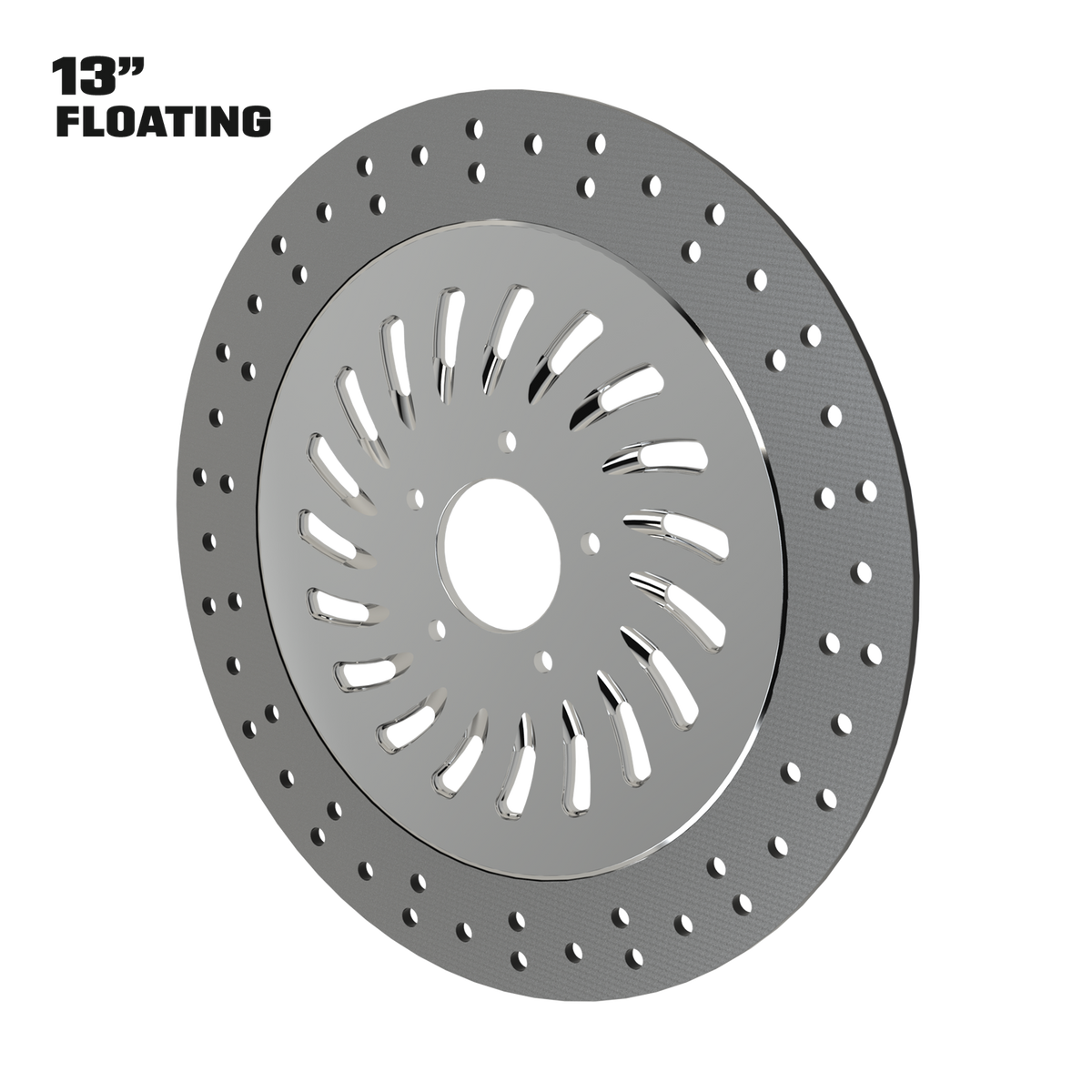 Hurricane 13" floating rotor in polished