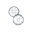 Diamond Audio 6.5" Flush Mount Speaker Grills - Black/Brushed Aluminum (Pair) - HXM65FGB