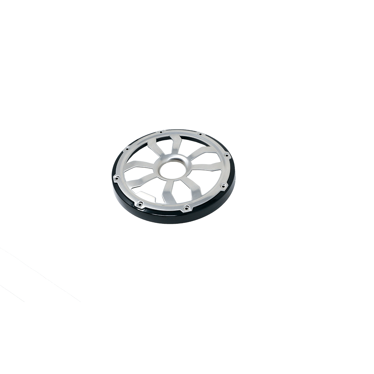 Diamond Audio 6.5" Flush Mount Speaker Grills - Black/Brushed Aluminum (Pair) - HXM65FGB