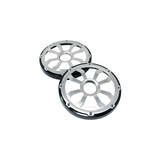 Diamond Audio 6.5" Flush Mount Speaker Grills - Black/Brushed Aluminum (Pair) - HXM65FGB
