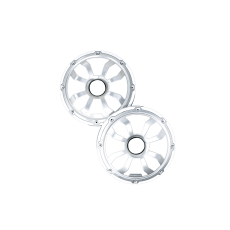 Diamond Audio 6.5" Flush Mount Speaker Grills - Brushed Aluminum/White (Pair) - HXM65FGW