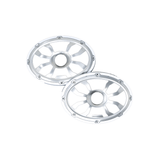 Diamond Audio 6"x 9" Flush Mount Speaker Grills Brushed Aluminum/White (Pair) - HXM69FGW
