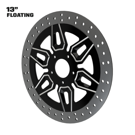 Hypex 13" Floating Rotor in Black Contrast Cut
