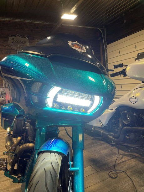 Curly's Inc Shark Tooth 2015 – UP Road Glide LED Headlight
