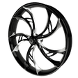 Hennessy 3D Harley Black Double Cut Wheels