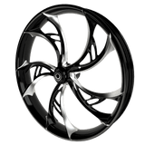 26 Inch Hennessy 3D Black Double Cut Harley Wheel