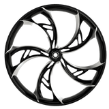 26 Inch Hennessy 3D Black Double Cut Harley Wheel