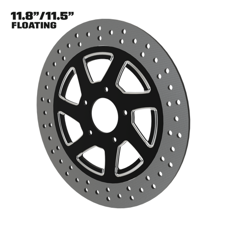Imitator 11" floating rotor in black double cut