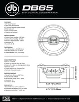 DB Drive DB65 : 6.5" 2-Way Loudspeaker (1 Pair)