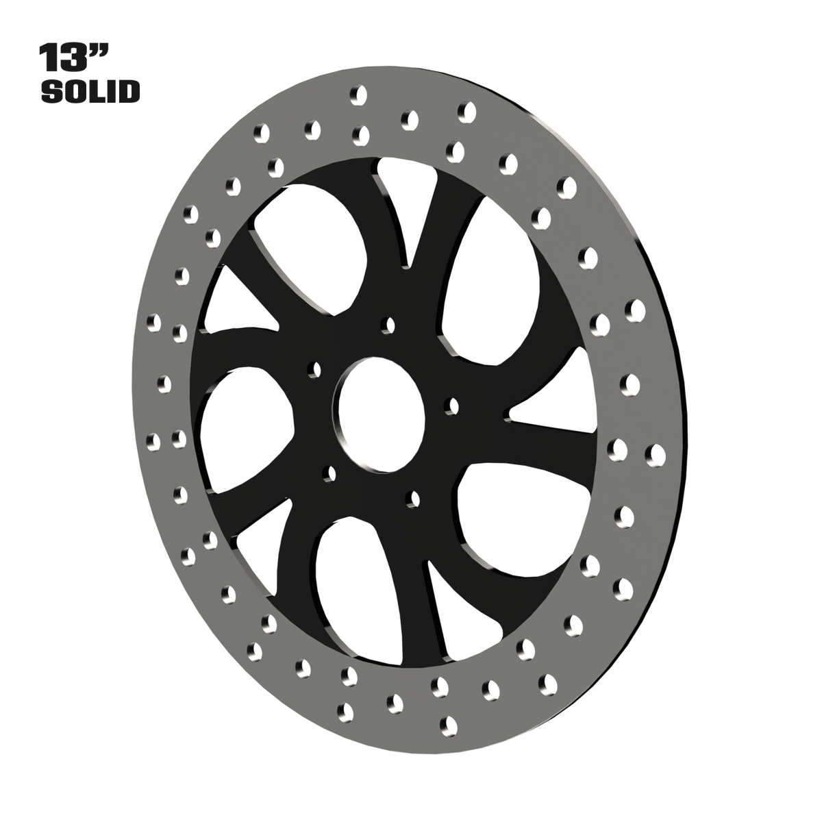 Intrepid 13" Solid Rotor in Black