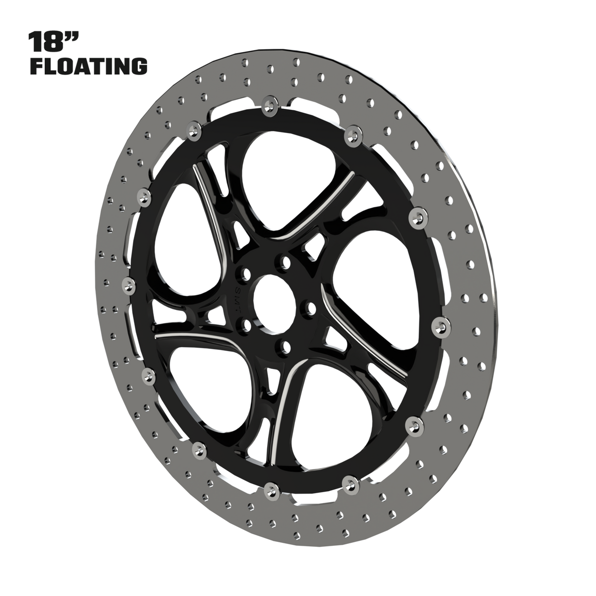 Intrepid 18" Floating Rotor in Black Contrast Cut