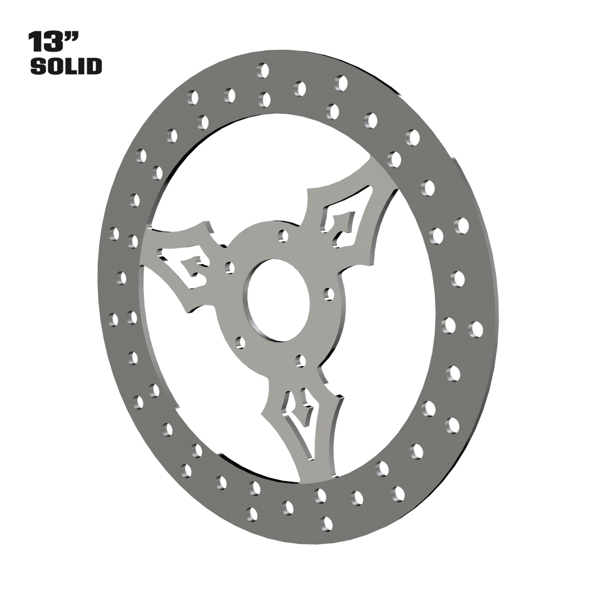 Iron Trinity 13" solid rotor in polished