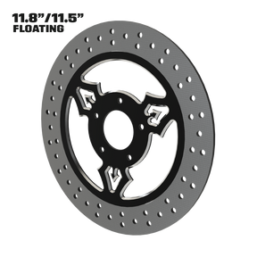 Iron Trinity 11" floating rotor in black double cut