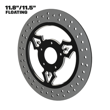 Iron Trinity 11" floating rotor in black double cut